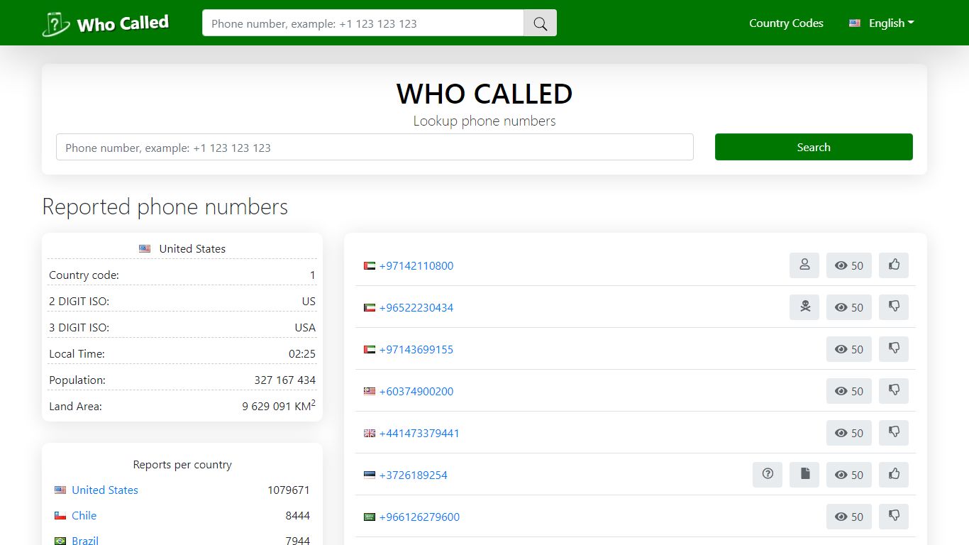 Phone number lookup | Who Called